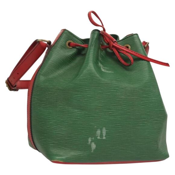 LOUIS VUITTON Epi Petit Noe Shoulder Bag Bicolor Green Red M44147 - Picture 1 of 13